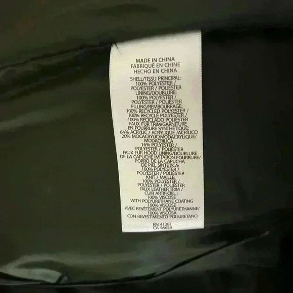 NWT Lauren Ralph Lauren Green Faux Fur Hood Tie Waist Puffer Parka Coat Size S - Picture 16 of 16